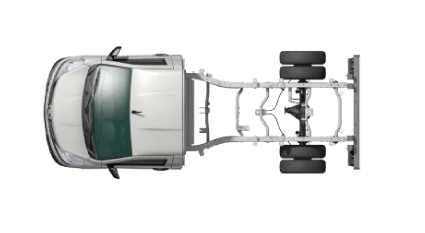 Piaggio podwozie z góry