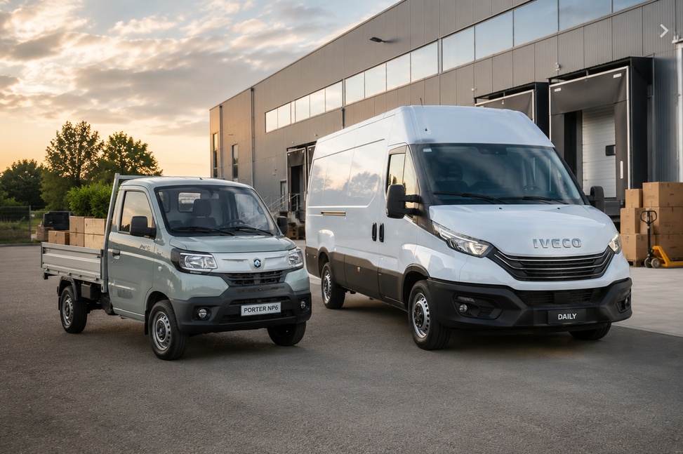 Piaggio Porter vs Iveco Daily - mały dostawczak vs. duży dostawczak